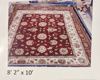 Large rug. Professionally cleaned . Excellent condition.  8'2" x 10'    $100