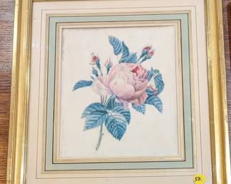 pink rose painting $50