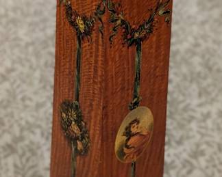 Square Painted Wood Column with table top 48.75' tall 13.5"x13.5" base 9"x9" top shelf      $500