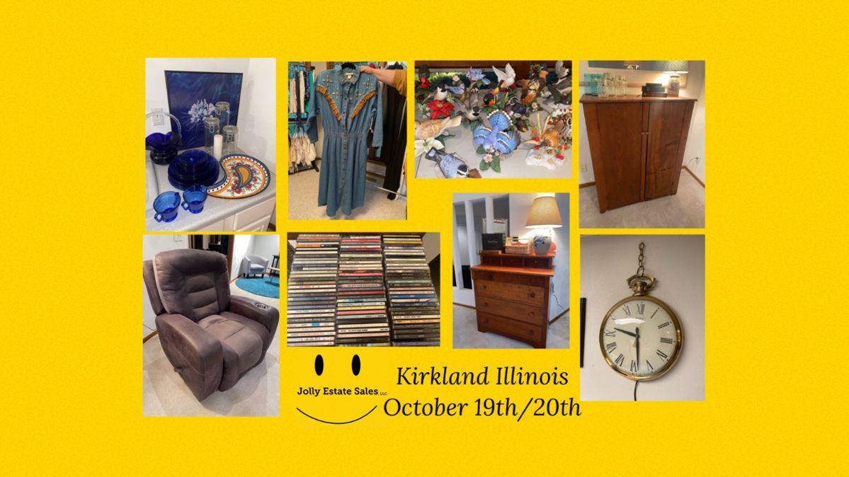 Kirkland Estate Sale with jolly Estate Sales starts on 10/19/2023