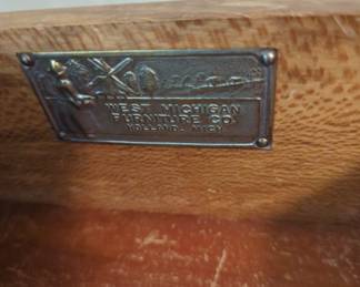 Inside dresser with floral motif