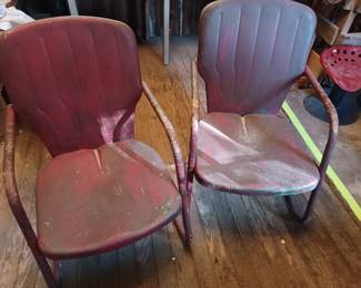 vintage metal yard chairs