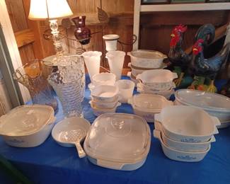 Corning ware and crystal