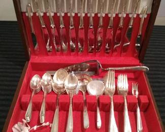 Sterling silver set by Towle, Silver Spray pattern, service for 8 plus more pieces and serving pieces--61 pieces, total