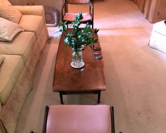 The other 2 dining chairs and Selig Poul Jensen coffee table (with large dark ring).