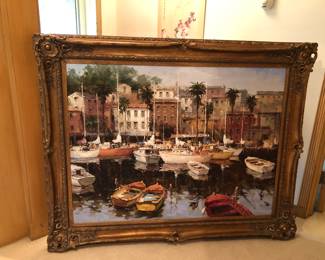 Very large newer oil on canvas 