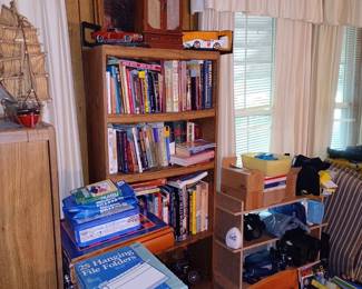 Very Large Collection of Books, Office Supplies, Shelf, Jewelry Box and a Painting
