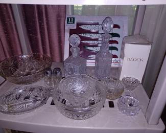Crysatal Bowls, Crystal Serving Set, Crystal Decanters, Crystal Candle Holders and much more...