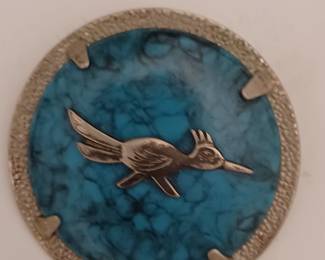 Vintage Turquoise Stone Mens Bolo