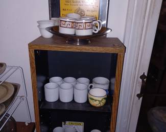 Coffee and Tea Sets, Cutty Sark Liquor Mirror and Shelf
