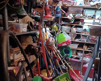 Shovels, rakes, lanterns, tools and much more...