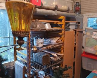 Vintage Lamp, Shelfs, Christmas Decor and much more..