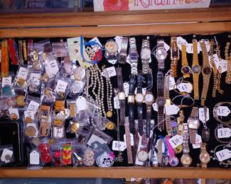 Men's Watches, Woman's Watches, Kid's Watches, Jewelry, Necklaces, Costume Jewelry, Rings, Coins, Bracelets, Knifes and much more...
