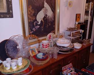 Painting, Tea Sets, Serving Tray's, Buffet Table, Books and much more...