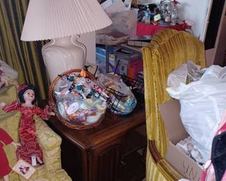 Chair, Couch, Lamp, End Table and Dolls