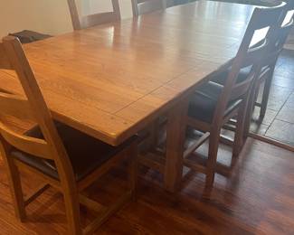 Solid Wood Dining Table w/6 Chairs 