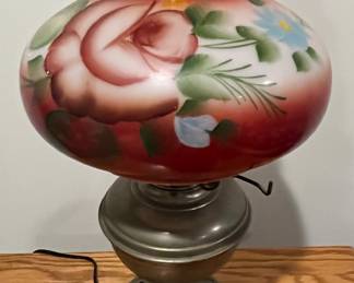 Floral Hurricane Lamp