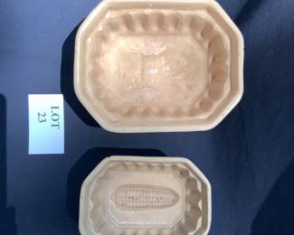Yellow Ware Food Molds