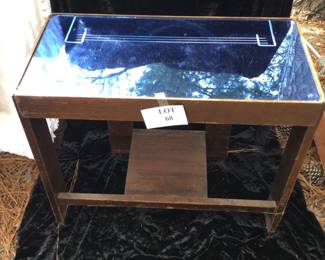 Art Decor Blue Mirror Glass Table