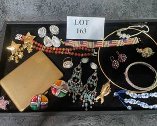 Cigarette Case and Jewelry, Sterling