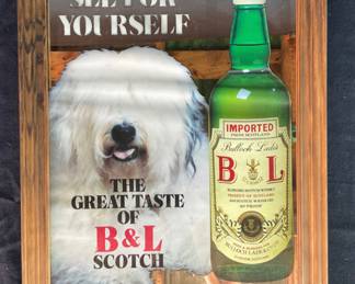 Bar Advertising Mirror Back