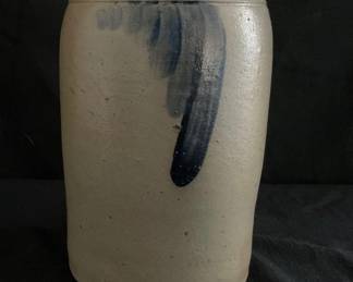 Stoneware Crock with Cobalt Decoration