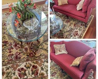 couches, rug and coffee table