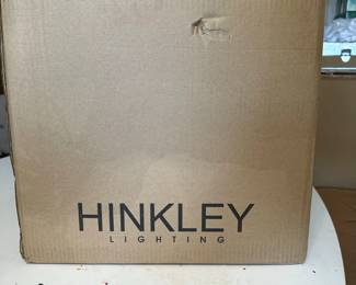 NEW IN BOX HINKLEY LIGHTING FIXTURE | Model: 3487HB “Argo” style fixture in Heritage brass, brand new in box.