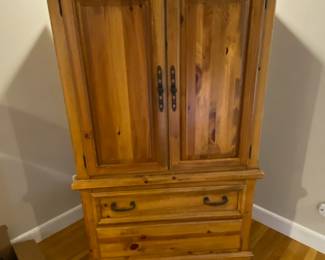 TV cabinet is 68" tall, 21" deep, 38" wide