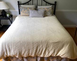 metal headboard is 62" wide