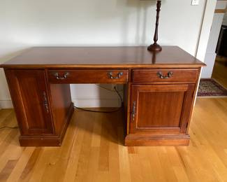 computer cherry desk, 5 feet wide by 26" deep by 30" tall