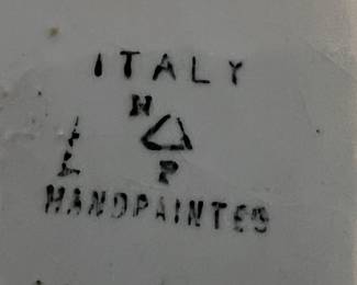 Vintage Hand Painted Italian Ceramic Deviled Egg Serving Tray 