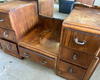 ***Pre-Sale***                                                                              Antique Vanity with Tri-fold Tilting Mirror