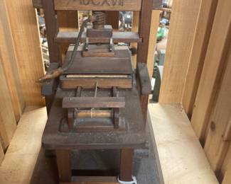 7. Model, Gutenberg printing press. $250
