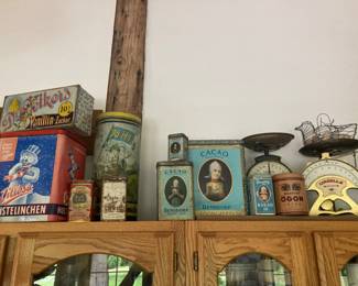 39. Huge collection of tins.