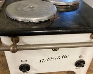 72. German electric toy stove. ca. 1935. $145