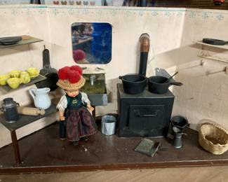 73. German toy kitchen. $180