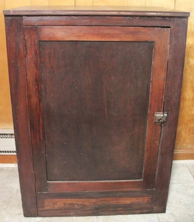 2 - 1900 Wood Pie-Safe Cabinet - 30" x 17.5" x 41.5"
