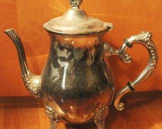 12 - Silver Plated Teapot - 9" tall
