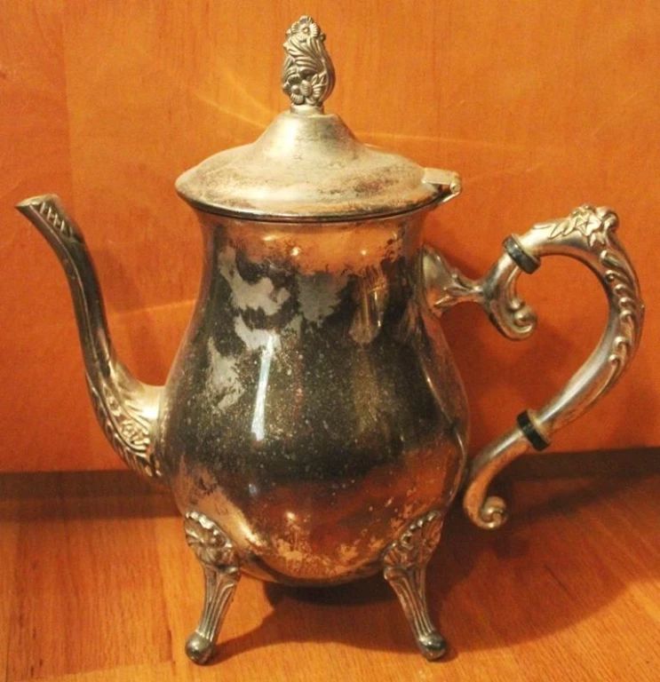 12 - Silver Plated Teapot - 9" tall
