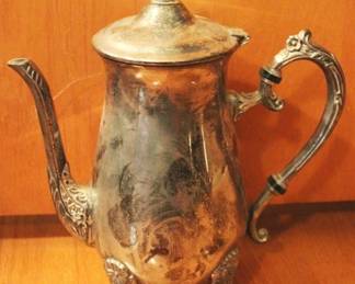 13 - Silver Plated Teapot - 18" tall
