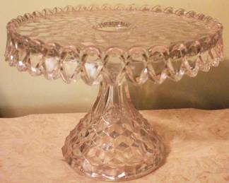 22 - Fostoria American Cake Stand - 8" x 10"
