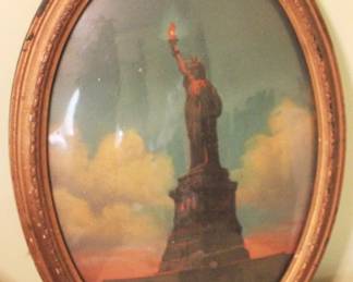 26 - Statue of Liberty Bubble Glass Framed Print 22" x 16"
