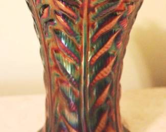 28 - Norwood Carnival Glass Vase - 6.5" tall
