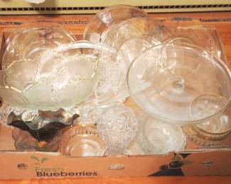 60 - Tray Lot of Assorted Glass Items
