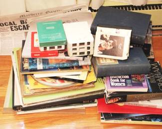 67 - Lot of Assorted Books, Records, and More
