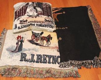 77 - 3 pc. Lot of Throw Pillow and 2 Blankets
