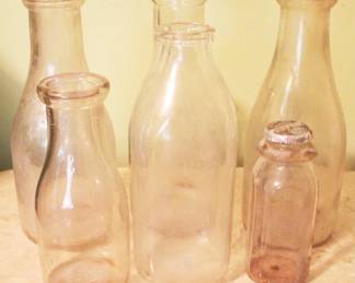 91 - Lot of Assorted Generic Milk Bottles
