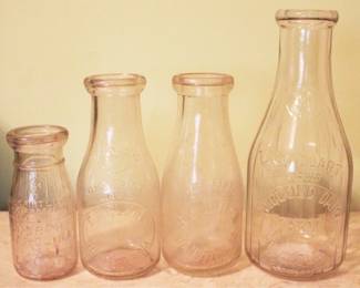 100 - Lot of 4 Virginia and North Carolina Dairy Bottles

