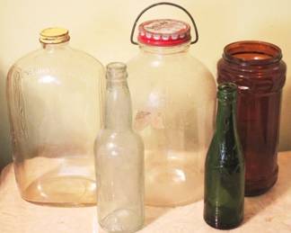 101 - Lot of 5 Assorted Glass Bottles
